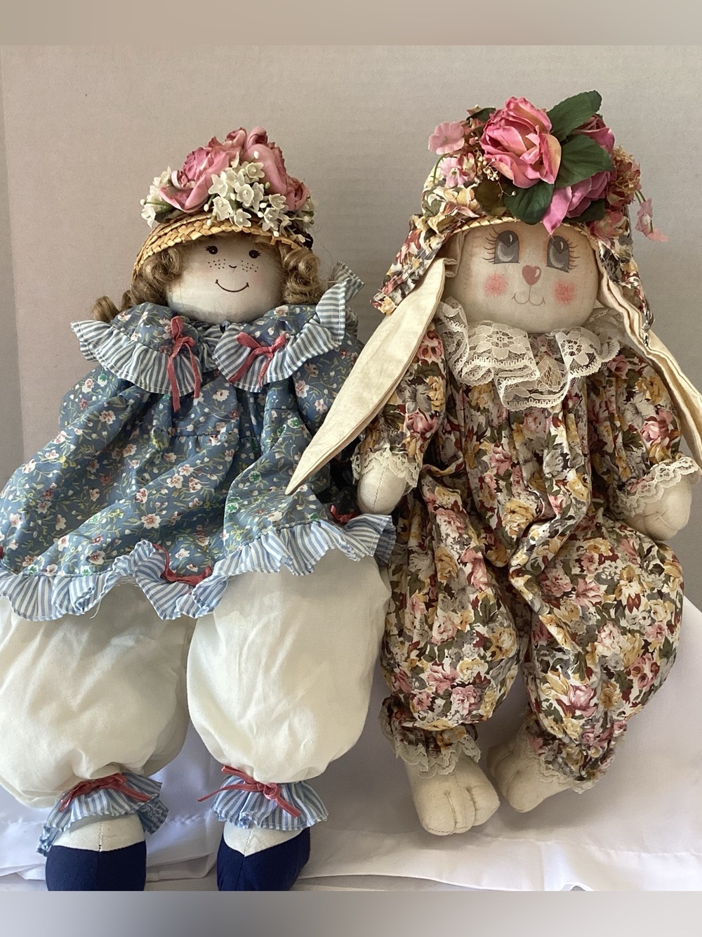 2 vintage 1990s HOUSE OF LLOYD Susannah Sweetbonnet Bunny & Auntie Blossom.
